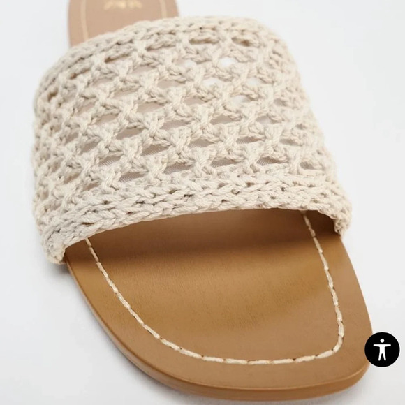 Zara Woven Knit Sandals Size 39 - Picture 3 of 11